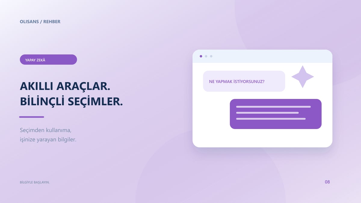 Yapay zekâ çalışma ekranı ve veri kontrol kartlarını gösteren editoryal kompozisyon
