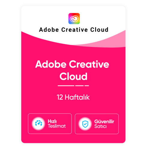 Adobe Creative Cloud 12 Haftalık Hesap